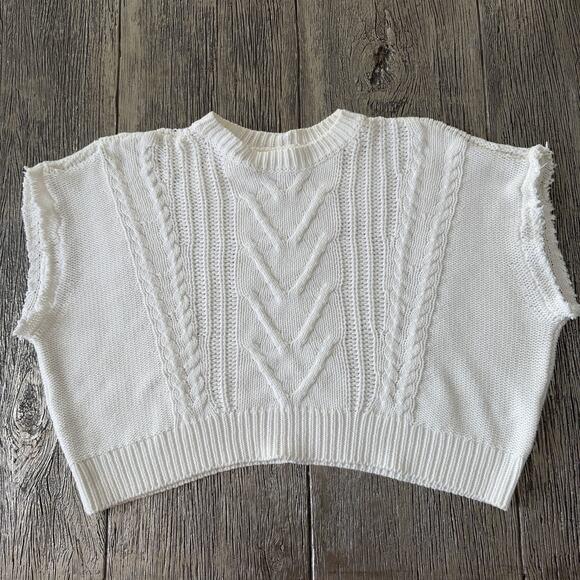 pistola Sweaters - Pistola Revolve Pullover Cable Knit Oversized Sweater Vest Size XL